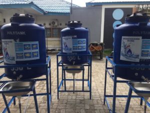 PDAM Kota Pasang Wastafel Portable di Pasar dan Taman