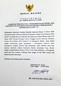 Bupati Malaka Bebaskan Pajak Bagi Hotel dan Rumah Makan