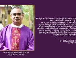 Bupati Malaka Ucapkan Selamat Atas Terpilihnya RD Hironimus Pakaenoni Sebagai Uskup Agung Kupang